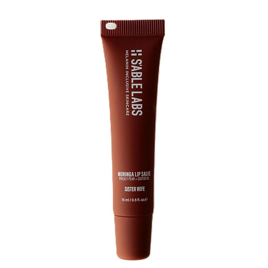 S'ABLE Labs - Moringa Lip Salve | Deeply Moisturize, Soften, Improve Lip Appearance | Prickly Pear + Castor Oil | Melanin-Inclusive Skincare (Sister Wife; 15 mL | 0.5 fl oz)