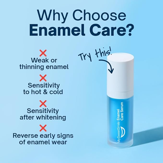 MySweetSmile nHA+ Enamel Care Serum - Sensitive Teeth Relief with Hydroxyapatite - Tooth Repair & Remineralise Enamel - Mint Flavour Sensitive Toothpaste - 30mL