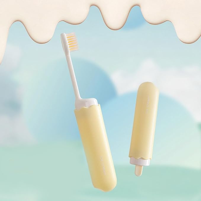 1Pc Travel Toothbrush Folding Portable Soft Small Foldable Toothbrushes for Camping Folding Toothbrushes