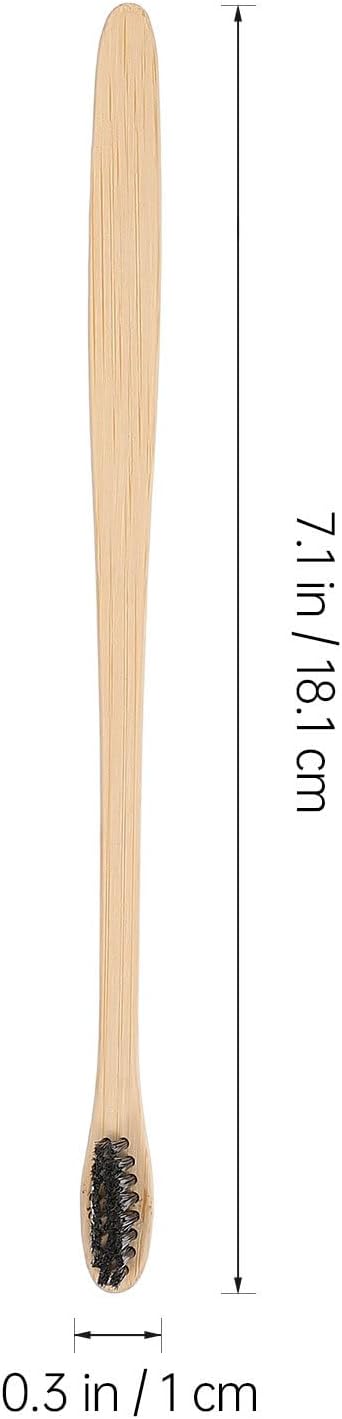 PartyKindom Supple Toothbrushes for Adults 20Pcs Pack, Small Head Soft Bristles, Natural Black and White Handles, Eco-Friendly Oral Care for Travel and Daily Use