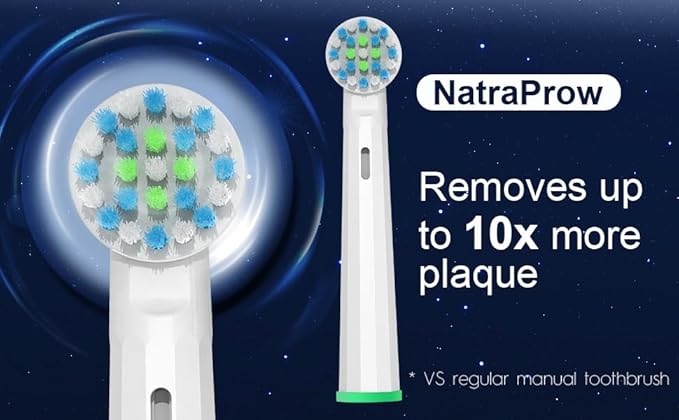 16 Pack Replacement Heads Compatible with Braun Oral B, Brush Heads Compatible with Oral B Pro 1000/Smart 1500/Genius X Electric Toothbrush (Black/White)