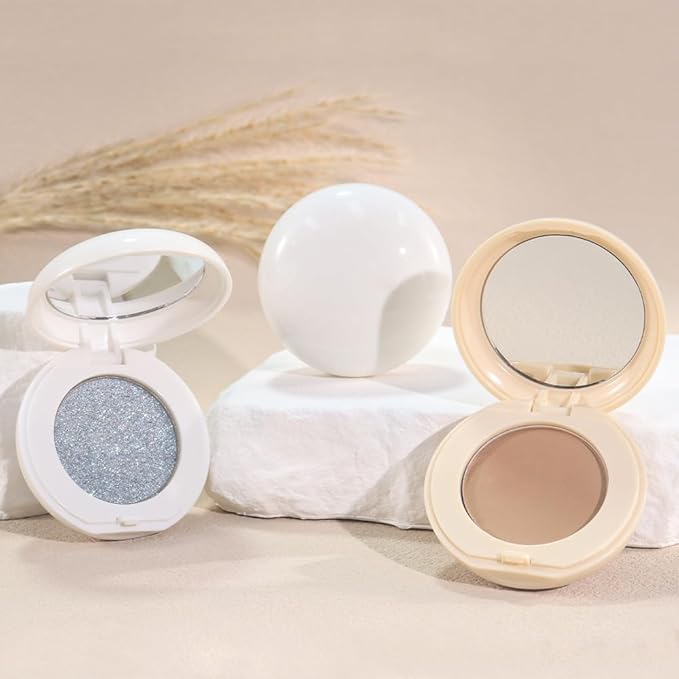 Single Cream Eyeshadow,Pink Brown Shimmer Eye shadow Pallette,Long Lasting Glitter Eyeshadow,Soft Shimmer Eye Makeup,Vegan & Cruelty-Free Mini Eye shadow for Brown Blue Green Eyes. 01#