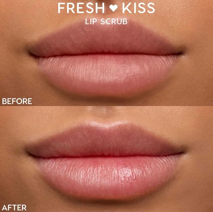 ColourPop Fresh Kiss Exfoliating Lip Scrub - Nourishing Lip Exfoliator to Gently Buff & Soften Skin - Enriched with Cocoa & Shea Butter to Lock in Moisture - Strawberry Milk (0.37 oz)