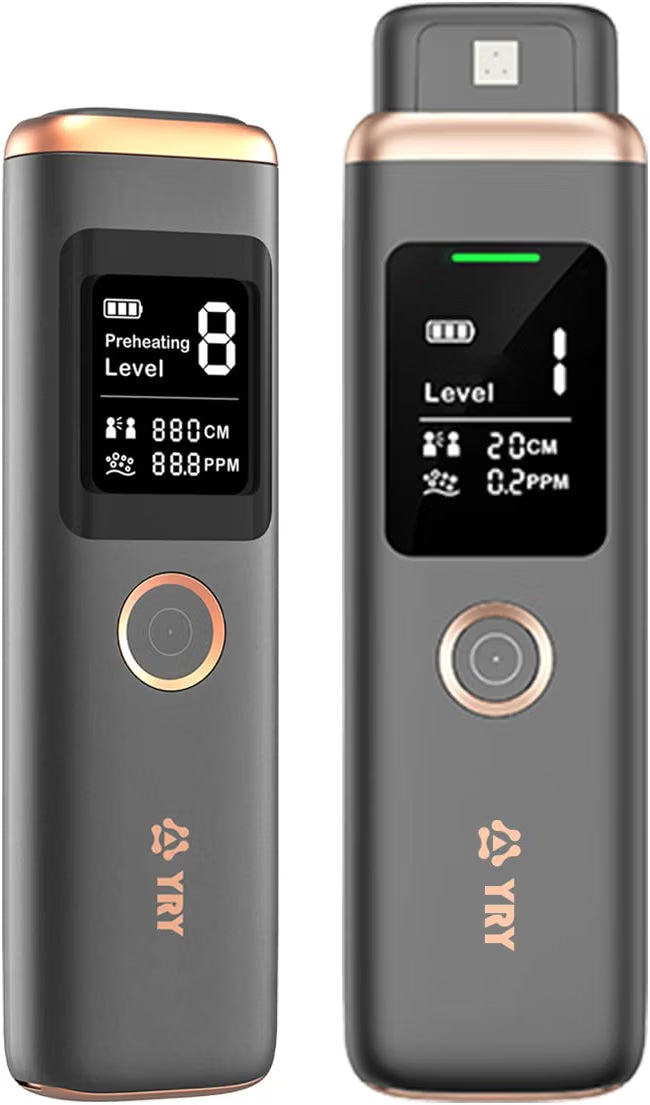 YRY Smart Breath Odor Detector, Portable Halimeter with MEMS Sensor, LCD Display & Rechargeable Battery,Black