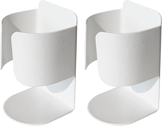 Electric Toothbrush Holder Wall Mount, 304 Stainless Steel Self-Adhesive Bathroom Organizer for Electric Toothbrush, Toothpaste & Face Wash-Space Saving, Waterproof, Holds Up to 10lbs (White 2 Pack)