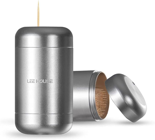 BAMI-LEE House Toothpick Holder Dispenser,Toothpick Storage Container,Toothpick Dispenser for Home Aluminum Alloy