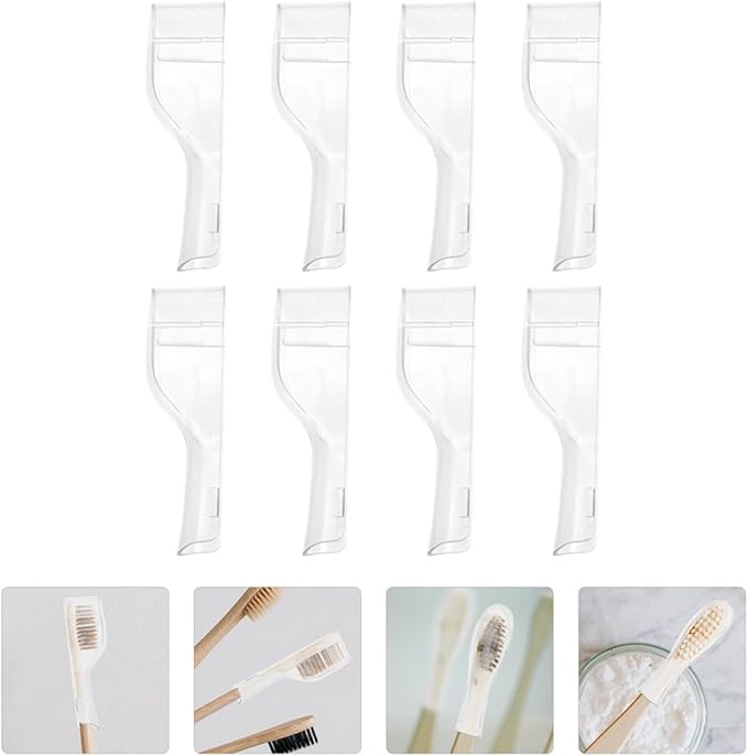 CIYODO 8pcs Plastic Toothbrush Covers for Electric Toothbrush Heads, Dustproof Caps Protective Case Set, Travel Oral Care Accessories for Adults