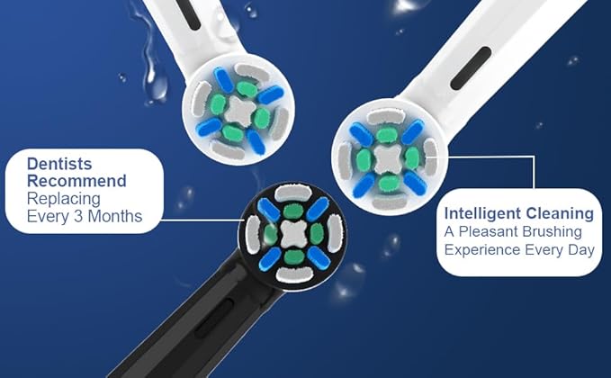 IO Replacement Heads Compatible with Oral b IO 2/3/4/5/6/7/8/9/10 Series Electric Toothbrush, Brush Heads Refills Compatible with Oral B IO for Teeth Clean (8 Black)