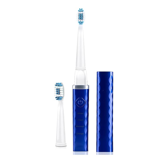 Pop Sonic USB Charge Anywhere Toothbrush (Navy) | Rechargeable Toothbrush w/Up to 40,000 Brush Strokes/Minute-Long-Lasting Dupont Nylon Bristles - Teens & Adult