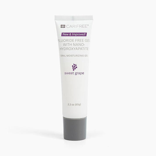 CariFree Fluoride Free Gel, Sweet Grape Flavor, Nano Hydroxyapatite Toothpaste, Neutralizes pH, Freshens Breath & Moistens Mouth, Dentist Recommended for Oral Care, 2.3 Ounce