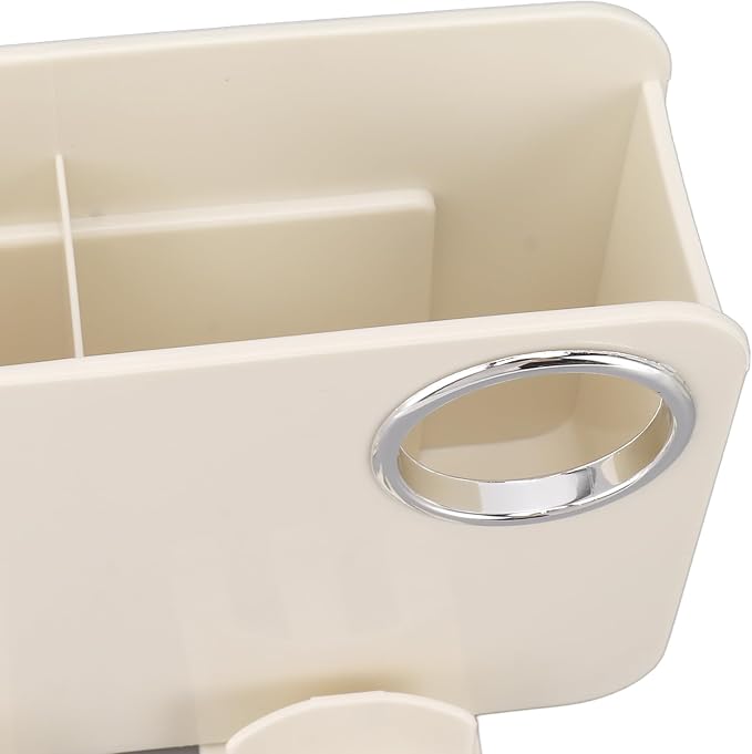 Wall Mounted Toothbrush and Toothpaste Cup Organizer Set No Drill Bathroom Storage Rack with Toothpaste Dispenser and Three Cups