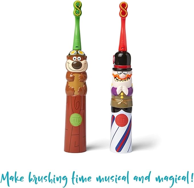 SuperMouth® Cavitar Sonic Toothbrush Replacement Brush Heads - Ultra Soft Bristles for Ages 2-12 - Gently Cleans & Polishes Teeth with Sonic Vibrations – Fits SuperMouth Musical Cavitar Sonic