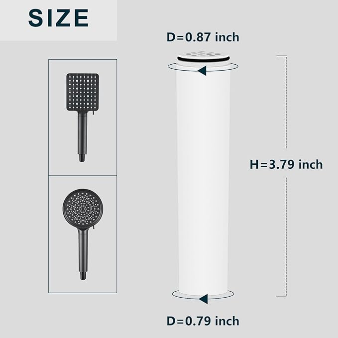 AWO 4 PACK Replacement Shower Head Filter Cartridge Compatible with Cobbe Handheld Showerhead,Multi Stage Shower Filtration Systems for Hard Water Reduces Chlorine,Fluoride and Harmful Substance