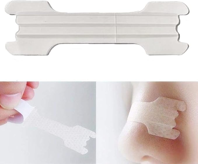 RZJZGZ Clear Large Nasal Strips for Snoring Transparent Nose Strips for Breathing Extra Strength Snore Strips to Open Nasal Passages (110Pack)