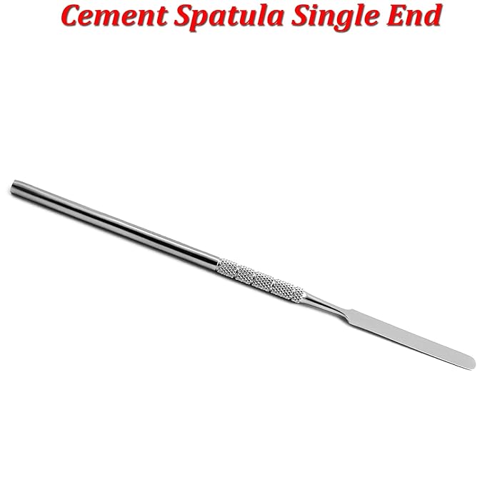 MEDSPO Professional Dental Carvers | Cement Spatula Stock Knife | Single Double End | Sculpting Wax Modeling Mixing | Lab Tools (Cement Spatula Single End)
