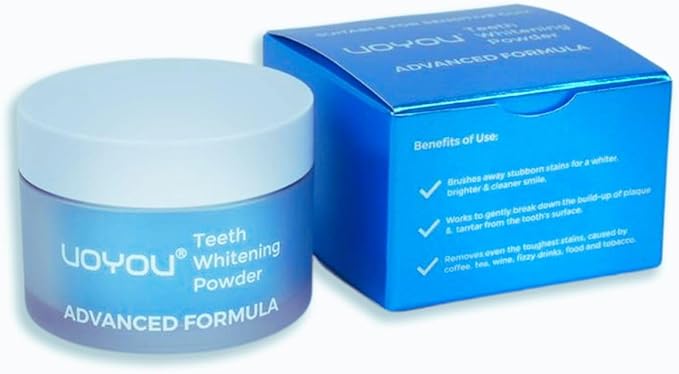 Teeth Whitening Powder, Dentist Approved-Repair Enamel & Sensitivity-Free Whitening Tooth Powder, 6 Month Supply, Tea, Coffee, Wine & Smoking Stains Remover, Peroxide Free, Cool Mint Flavor