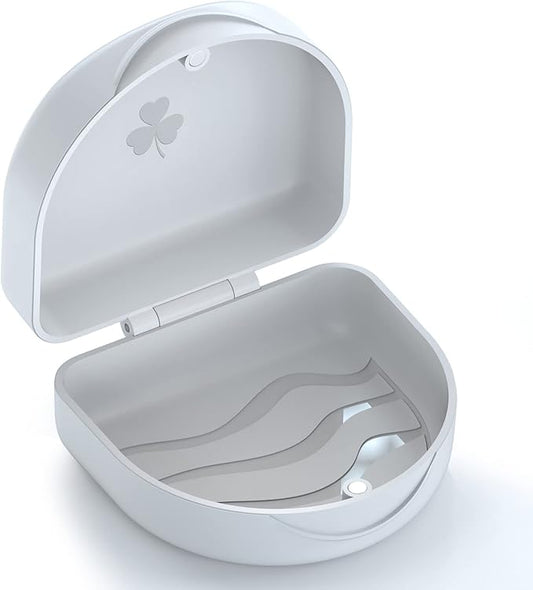 Retainer Case Denture Case: BVN Orthodontic Dental Case, Slim Braces Case, Mouth Guard Case, Denture Box, Teeth Aligner Case, Night Guard Case Container Storage Holder White