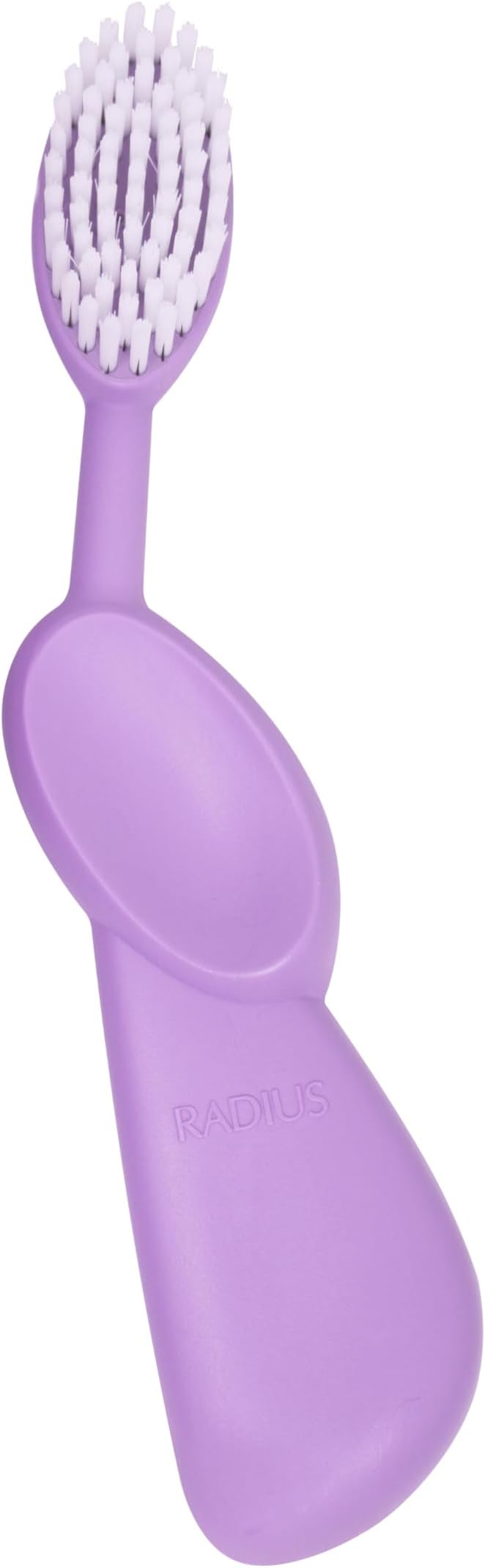 RADIUS Toothbrush Original Big Brush, BPA Free ADA Accepted - Right Hand - Lavender Brush with Lavender Case