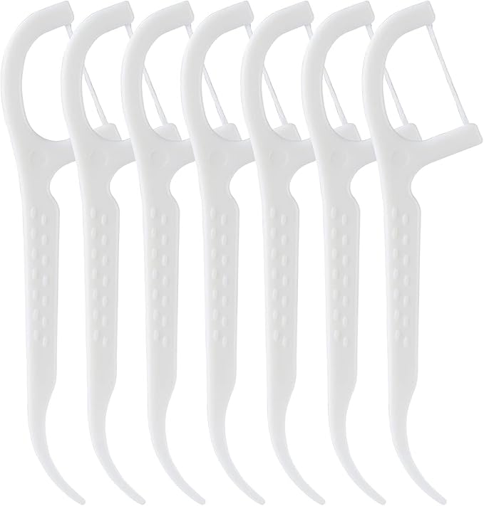 Floss Picks, Teeth, Unbreakable and Shred-Resistant Flossers for Adults 150 Count Each (3 Pack), White