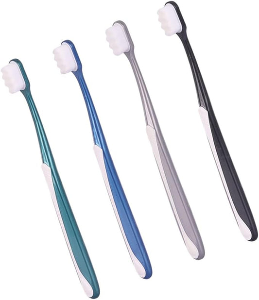 Adult Soft Bristle Toothbrushes 4pcs Large Head Flexible Manual Toothbrushes for Gentle Cleaning Oral Care Daily Use Random Color Random Color