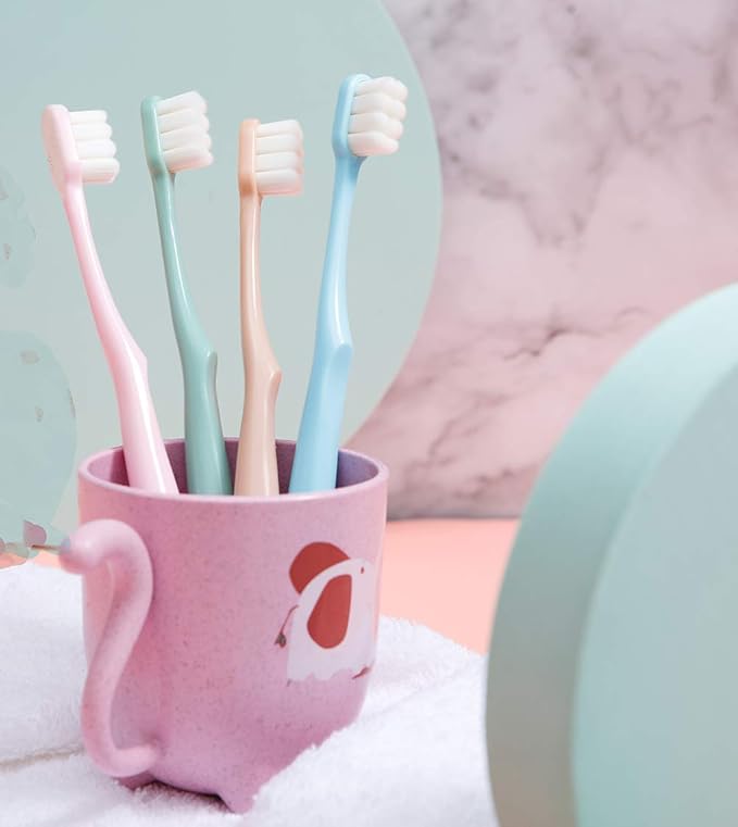 [Upgrade Version 4 Pack Micro Nano Extra Soft Toothbrush for Adult,20000 Soft Bristle Toothbrush for Sensitive Teeth or Gum Clean Effectively，Especially for Pregnant or Elderly.