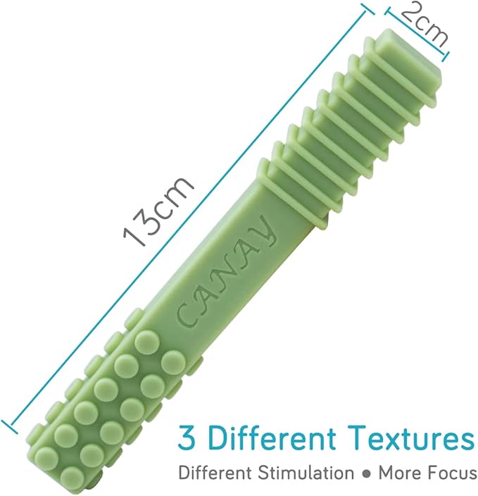 Sensory Chew Stick Toys (5 Pack) - Designed for ADHD, Autism, SPD, Oral Motor Stimulation, Special Needs - Extra Tough Sensory Oral Motor Chew Tool for Moderate Chewers (Standard - Moderate Chewer)