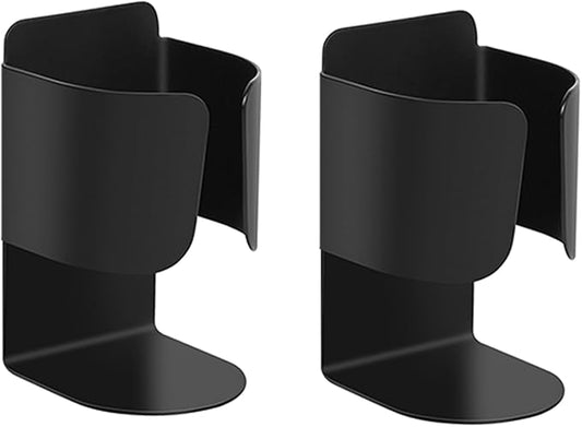 Electric Toothbrush Holder Wall Mount, 304 Stainless Steel Self-Adhesive Bathroom Organizer for Electric Toothbrush, Toothpaste & Face Wash–Space Saving, Waterproof, Holds Up to 10lbs (2 Pack, Black)