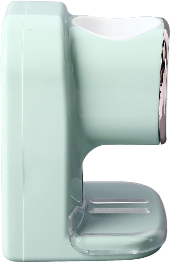 Electric Toothpaste Dispenser, Automatic Toothpaste Squeezer, Wall Mounted with 3 Toothbrush Slots and Holder, Smart Bathroom Accessories Stylish Decor (Green)