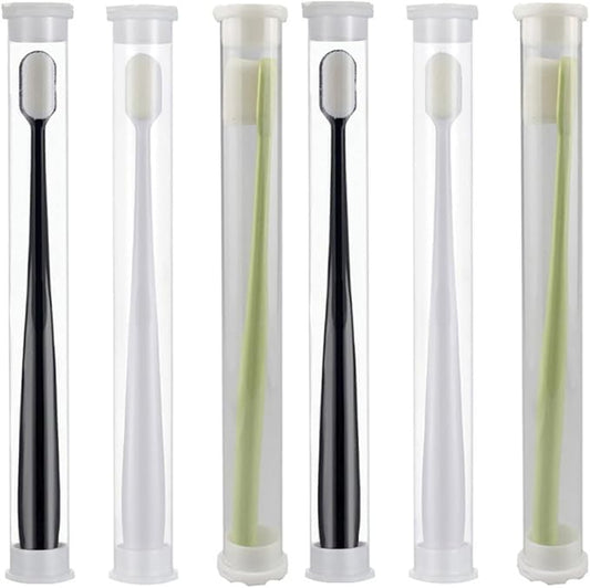 6pcs Micro-Nano Toothbrushes Ultra-fine Soft Bristles Manual Oral Cleaning for Pregnant Women Seniors and Deep Gum Care Comfortable Grip Design