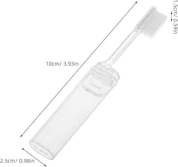 10Pcs Portable Folding Travel Toothbrush Set with Storage Case Compact Manual Toothbrushes for Camping Hiking and Daily Oral Care