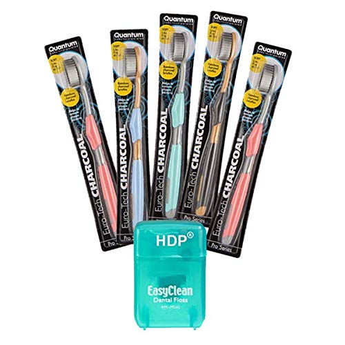 Euro-Tech Toothbrush Size:Pack of 5 with Bonus Type:Charcoal