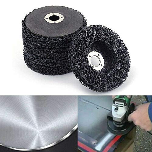 SIGNI 4" x 16mm Poly Strip Discs Stripping Wheel for Angle Grinder -Remove Paint, Rust and Clean Welds Oxidation (5 Pack-Black)