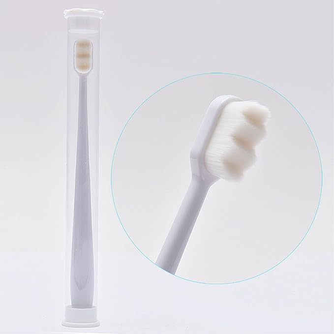 4Pieces Soft Bristle Toothbrushes for Family Use Feature Waved Designs for Enhancing Sensitive Teeth Soft Bristle Toothbrush