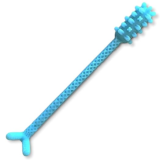 V3 Hard Plastic Denture Brush - Denture Gel Adhesive Remover - Remove Denture Gel Adhesive & Glue from Mouth & Gums, Oral Hygiene Product, Scraper w/Textured Grip and Rigid Bristles