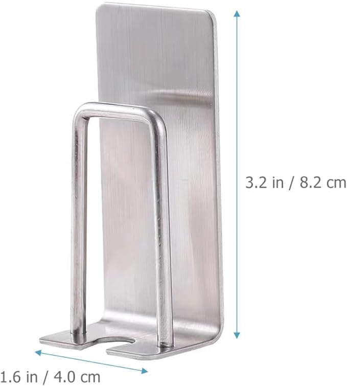 Gatuida Stainless Steel Toothbrush Holders Wall Mounted 2pcs Adhesive Electric Toothbrush Rack for Bathroom Cup Organizer