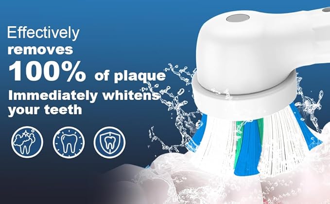 8 PCS IO Replacement Heads Compatible with Oral B IO 2/3/4/5/6/7/8/9/10/Deep Clean Series Electric Toothbrush, Brush Heads Compatible with Oral B IO for Teeth Cleaning (White)