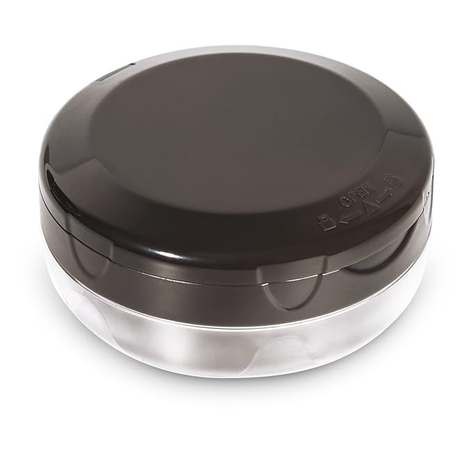 Denture Cup Retainer Case, No-Leak Denture Bath, Travel Case with Strainer & Mirror (Grey)