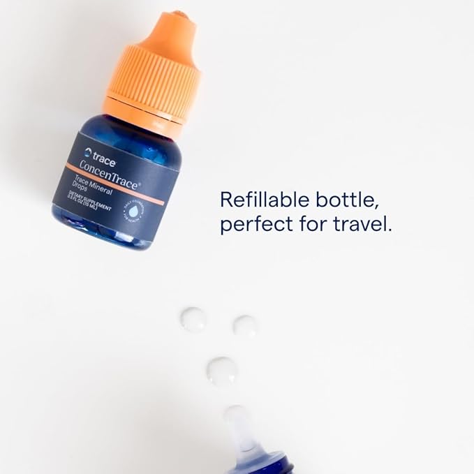 Trace Minerals ConcenTrace Trace Mineral Drops | Supports Energy, Digestion, Bone Health & Hydration, 70+ Ionic Trace Minerals w/ Magnesium, Chloride & Potassium | Keto, Vegan & Non-GMO | 6 Servings