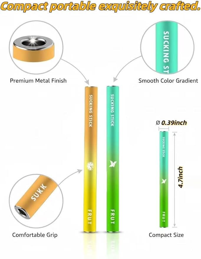 Natural Herbal Diffuser Pen, Non-Electric Anti-Aging Air Inhaler Set,Oral Fixation - Aromatherapy Scents for Relaxation & Focus Oral-Fixing Mint, Lemon, Craving Relief - 2 Pack