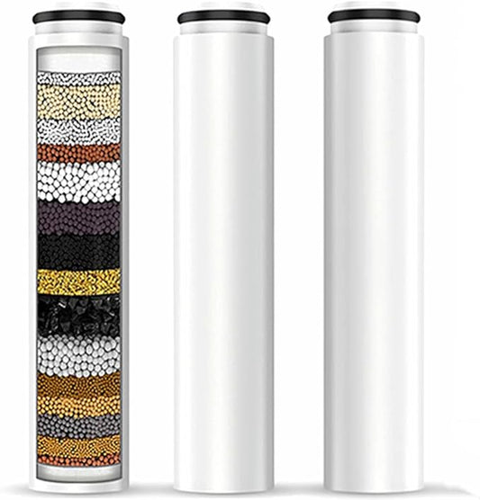AWO 3 PACK Replacement Shower Head Filter Cartridge Compatible with Cobbe Handheld Showerhead,Multi Stage Shower Filtration Systems for Hard Water Reduces Chlorine,Fluoride and Harmful Substance