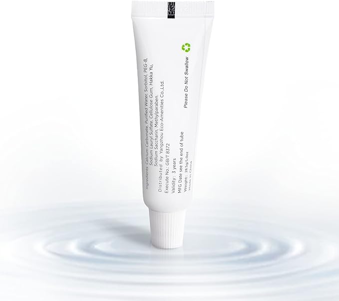 ECO Amenities Travel Size Bulk Toothpaste - 1oz (Bulk Pack - 48 Tubes) Peppermint Toothpaste Travel- Sized for Guests Fresh Scent Hotel Toiletries