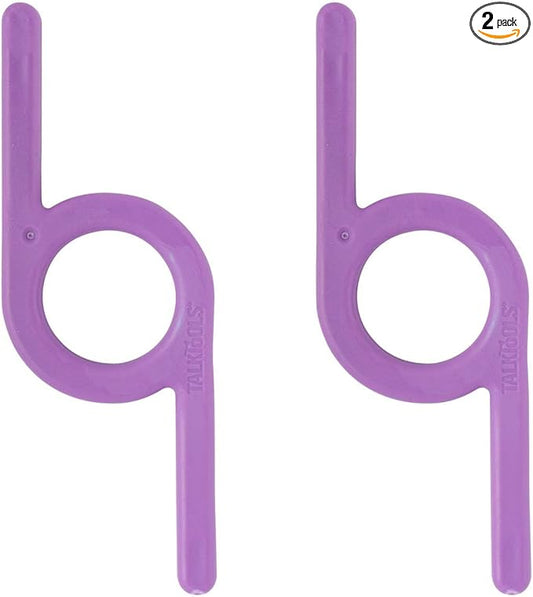 TalkTools Chewy | Oral Motor Sensory Tool for Kids and Toddlers | Therapy Tools to Improve Chewing and Biting (Purple Smooth, 2 Count (Pack of 1))