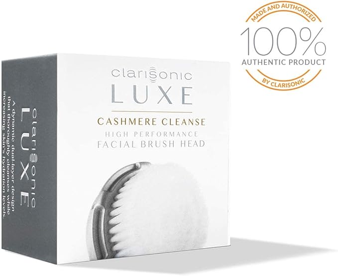 Clarisonic Luxe Cashmere Facial Cleansing Brush Head Replacement | Compatible with Mia 1, Mia 2, Mia Fit, Alpha Fit, Smart Profile Uplift and Alpha Fit X | 2 Pack