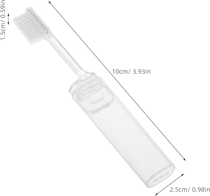 Folding Travel Toothbrush Set 10Pcs with Portable Toothbrush Case Soft Bristles Compact Storage for Camping Hiking and Daily Oral Care