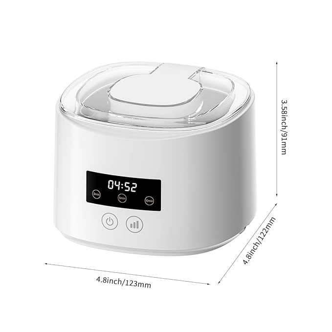 Ultrasonic denture cleaner, Retainer Cleaner Machine for Dentures, Mouth Guards, Braces, Toothbrush Heads, Jewelry, 45kHz Retainer Cleaning, 3 Modes for All Denture Appliances (White)
