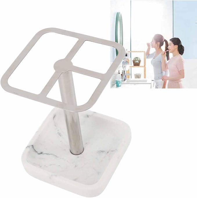 304 Stainless Steel Toothbrush Holder, Bathroom Toothpaste Storage Stand, Rustproof Metal Toothbrush Organizer Stand, 3 Slots Space Saving Toothpaste Organizer for Bathroom(Silver)