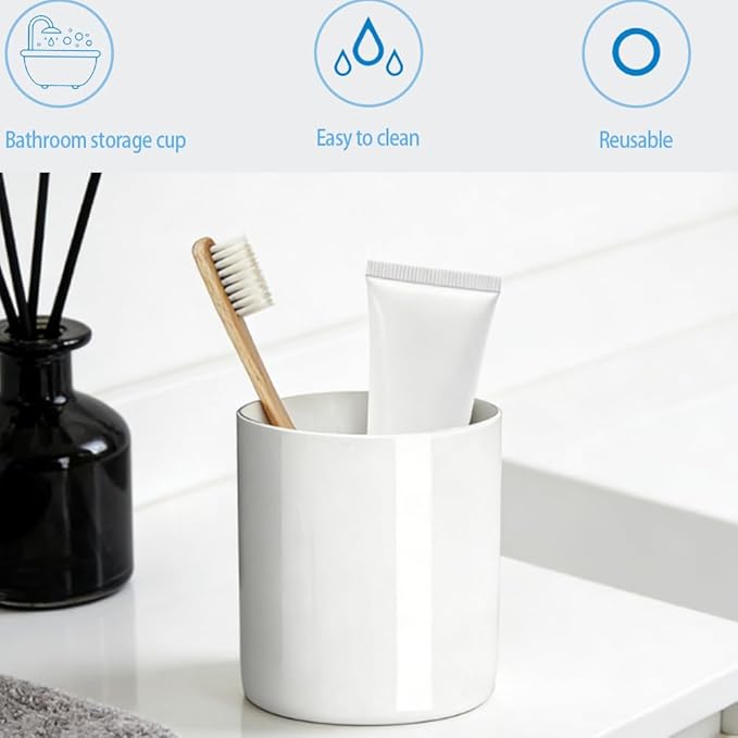 Toothbrush Holders Ceramic Toothbrush Holders for Bathrooms Reusable Handmade Reactive Glaze Stonewre Makeup Brush Holder, Pen Holder for Home Desktop Storage