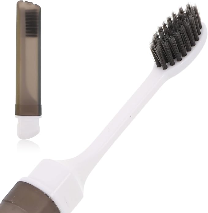 IWOWHERO Folding Toothbrush Travel Set 5pcs Compact Manual Foldable Toothbrush Kit with Soft Bristles Portable for Business Trips and Hotel Use