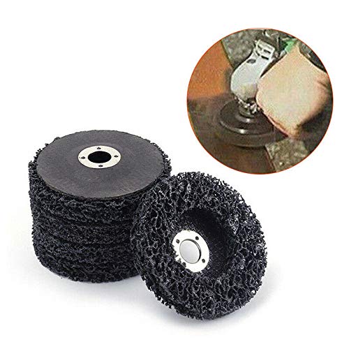 SIGNI 4" x 16mm Poly Strip Discs Stripping Wheel for Angle Grinder -Remove Paint, Rust and Clean Welds Oxidation (5 Pack-Black)