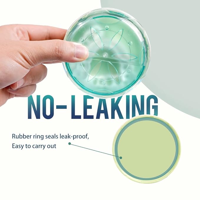 Leak Proof Dental Retainer Case, Denture Cleaning Case, Denture Bath Case, Denture Case, Retainer Cleaning Case Mouth Guard Perfect for Travel, Denture Cups for Soaking Dentures & Mirror (Blue)